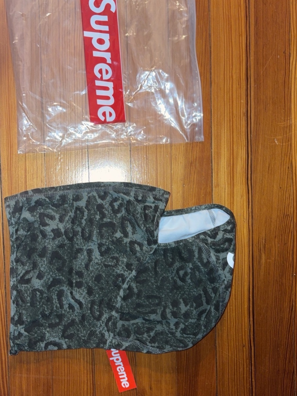 Supreme Leopard Print Balaclava Hood